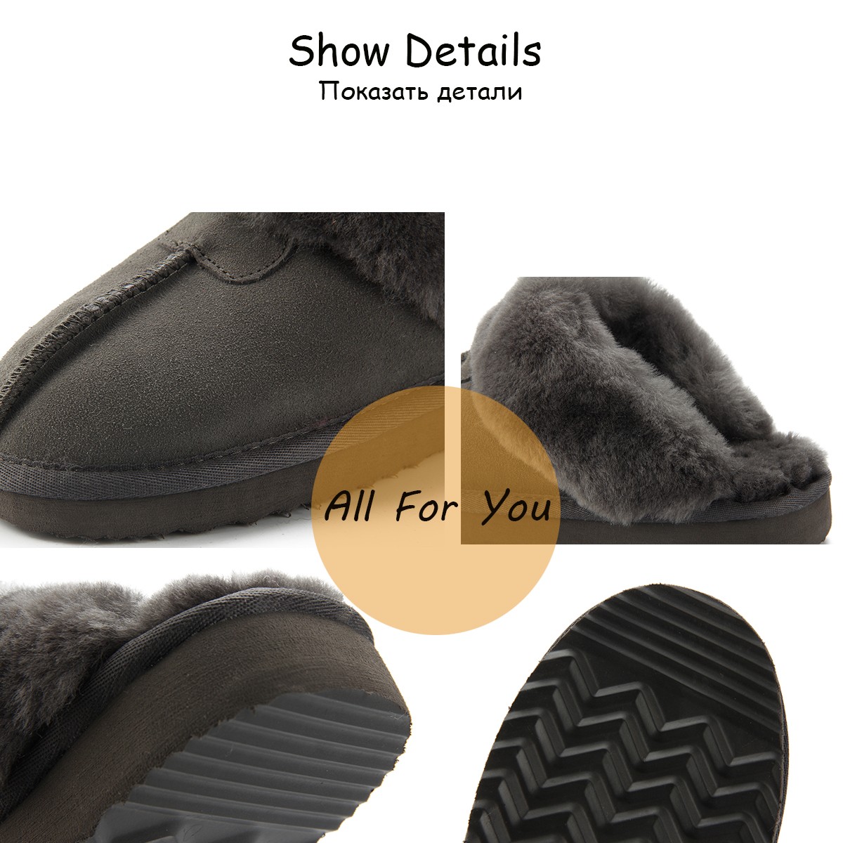 Real Fur Furry Slippers for Women Fashion Female Alpaca House Women Winter Plush Indoor Warm Man Home Shoes Stuffed Woman