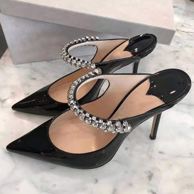 Pointed Stiletto High Heels Rhinestone Women's Sandals Banquet Wedding Dress Handmade Wedding Shoes Custom Oversized Single Shoe