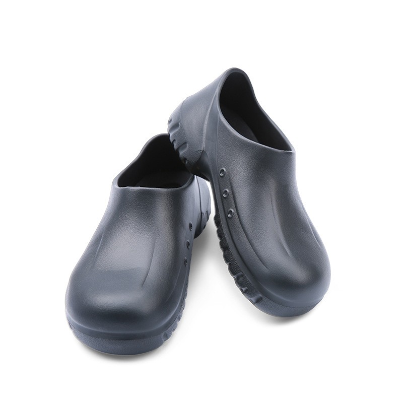 Mens Chef Shoes Kitchen Cook Shoes Black Work Clogs Hospital Shoes Super Anti-slip Oil Proof Waterproof Sandals