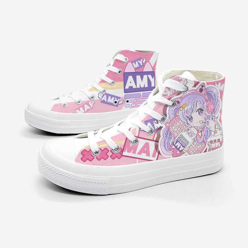 Japanese Cartoon Anime Printing Cool Girl Vulcanized Shoes Spring Autumn High Quality Canvas Shoes Student Gift Jk Casual Shoes