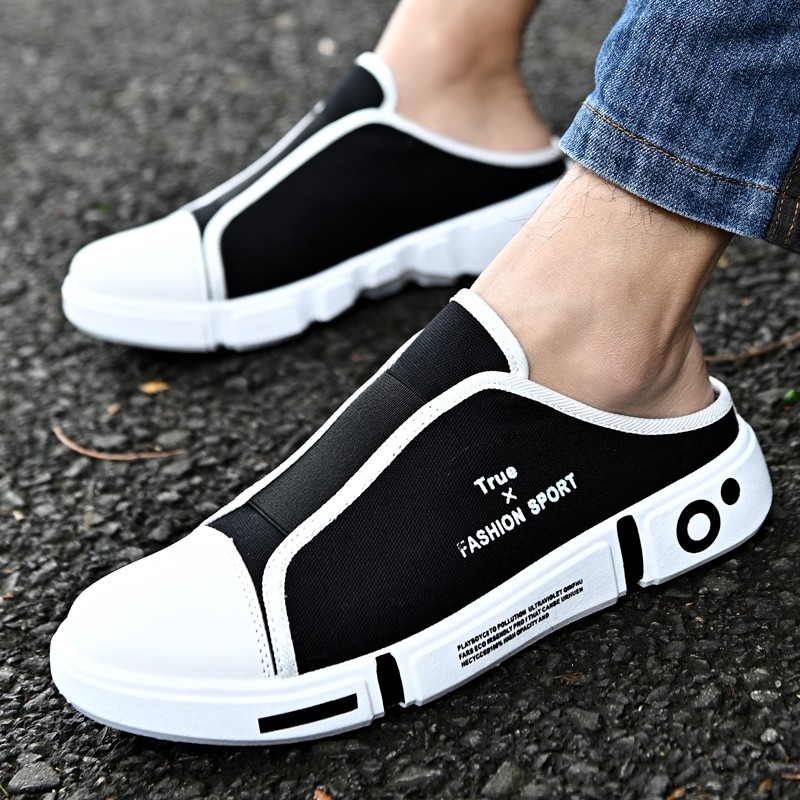 2021 summer new chef shoes for men canvas shoes breathable creativity lazy slippers men's shoes outdoor non-slip casual shoes