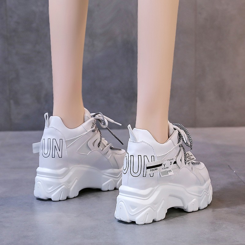 Lucifer Breathable Chunky Sneakers Women 2022 Fashion Height Increasing Platform Vulcanize Shoes Woman Thick Bottom Sneakers