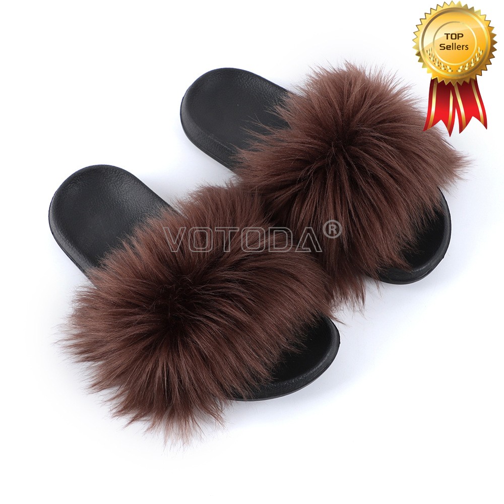 2022 New Summer Slippers Women Fuzzy Slides Fluffy Faux Fur Slippers Flat Furry Sandal Fashion Fur Flip Flop Amazing Woman Shoes