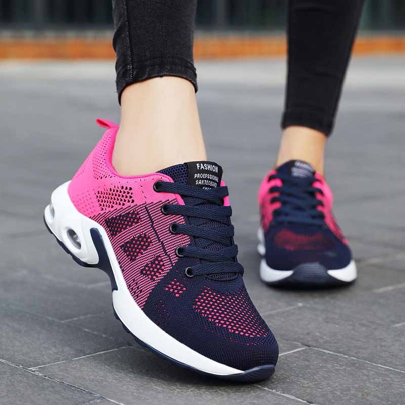 Women's casual shoes breathable lightweight mother shoes air cushion women's sports shoes with free shipping