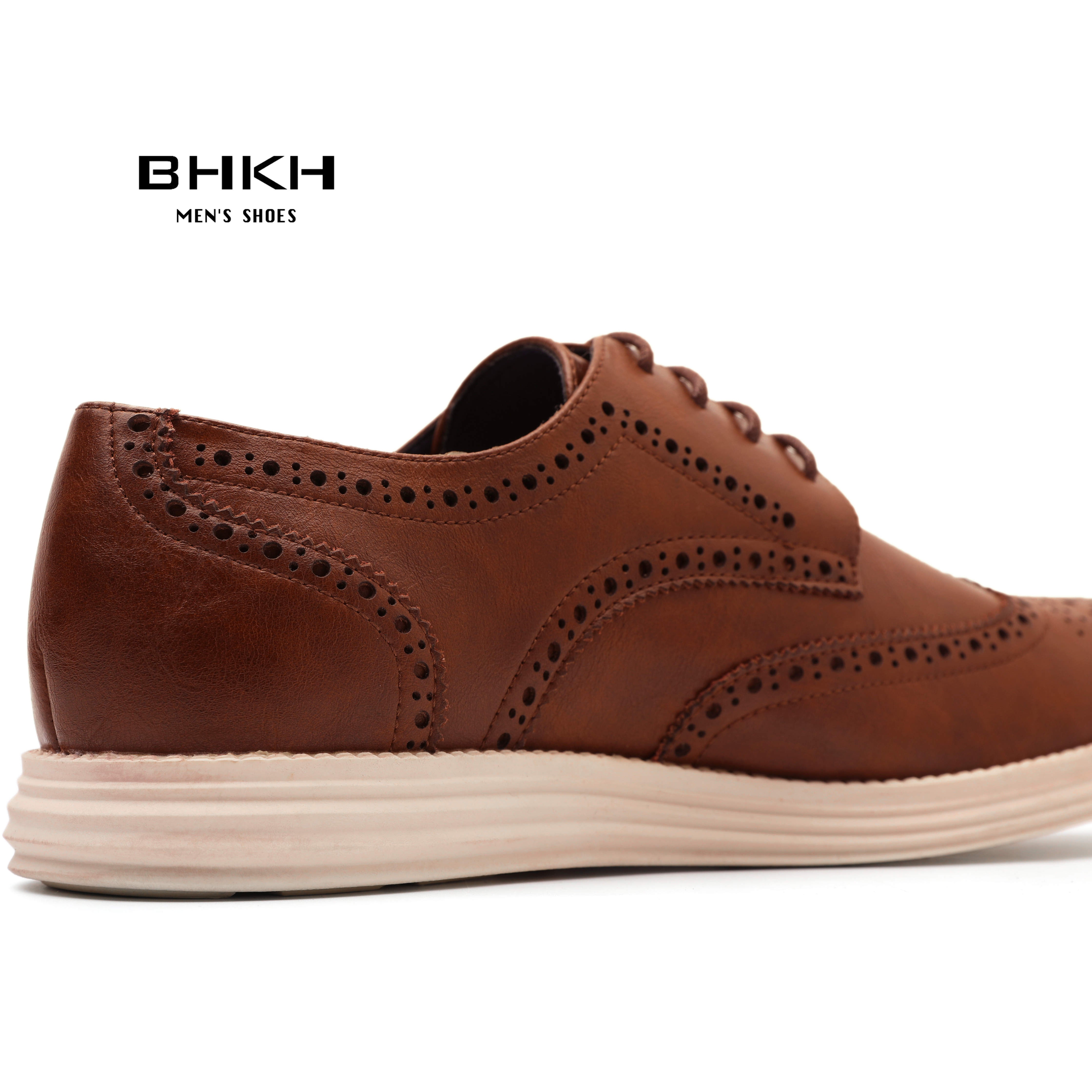 BHKH 2022 Autumn Genuine Leather Men Dress Shoes Fashion Lace-up Man Casual Shoes Work Smart Work Office Shoes light weig