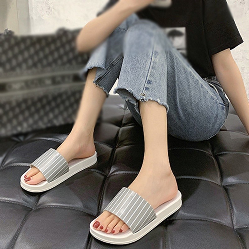 Women's open toe sandal soft cushioned home bathroom slipper