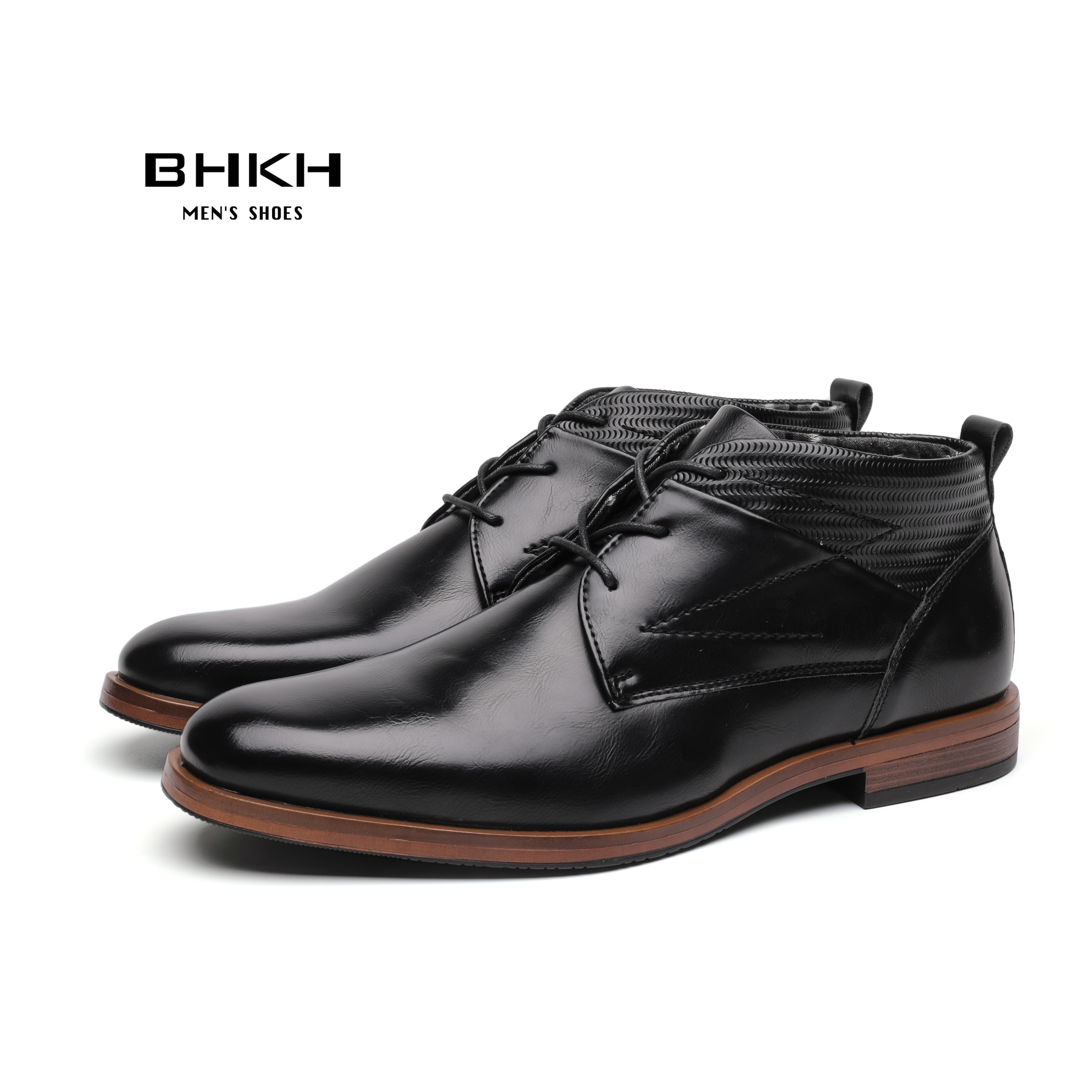 BHKH 2022 Autumn/Winter Men Boots Lace-up Ankle Boots Formal Business Dress Shoes Work Formal Office Man Classic Shoes