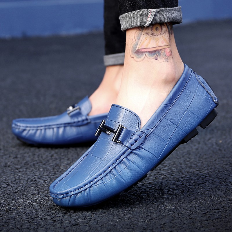 BTMOTTZ - Genuine Leather Men Moccasin Shoes, Driving Shoes, Breathable, Italian Luxury Brand, Handmade