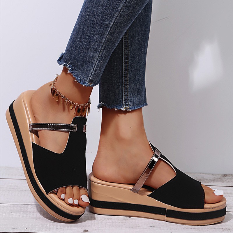 Women Sandals 2022 Women Heels Sandals Slip On Wedges Shoes For Women Slippers Summer Sandalias Mujer Platform Sandals Shoes