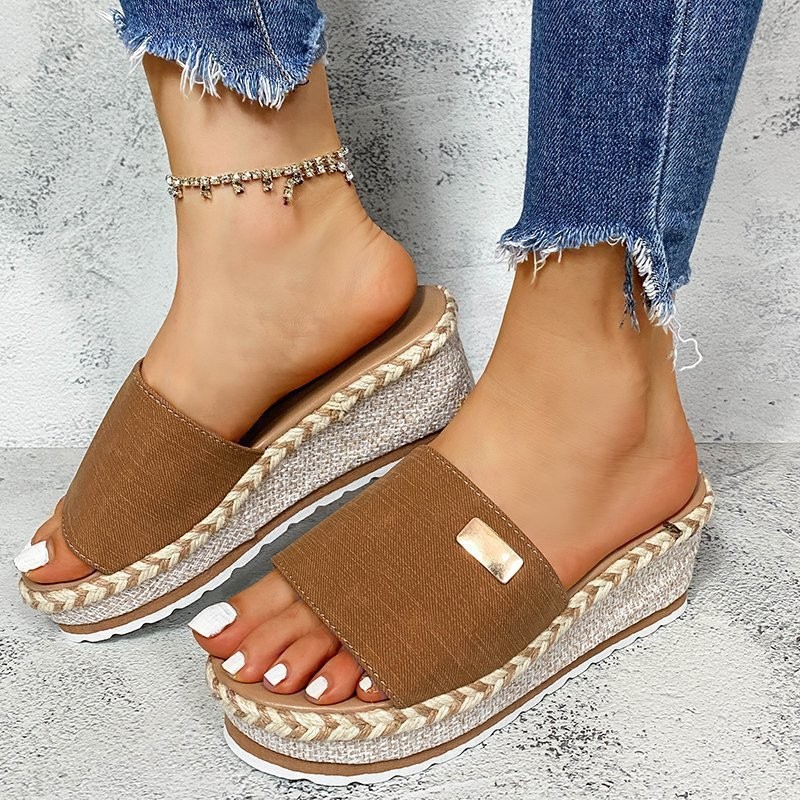 2022 Summer Chunky Heel Women Sandals Summer Wedge Sandals Casual Chunky Platform Sandals Female Wedge Sandals