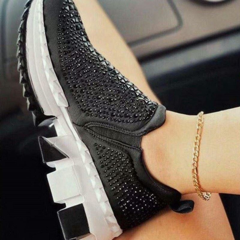 LuasTuas New Size 36-43 Woman Sneakers Shiny Chunky Ins Spring Ladies Shoes Fashion Chunky Holiday Footwear Female Footwear