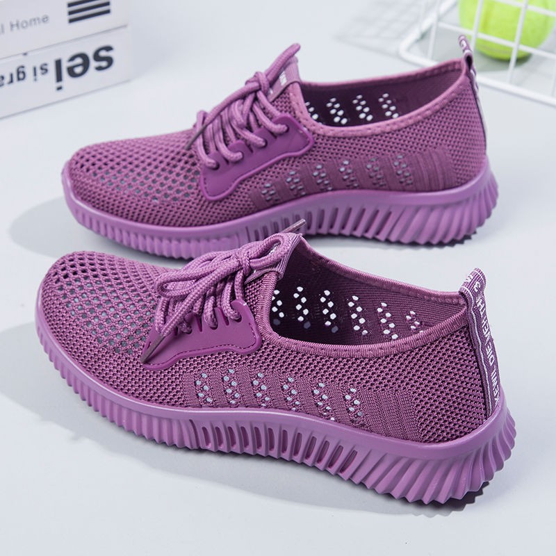 2021 new women's shoes casual slip-on breathable wear-resistant non-slip lazy light comfortable sneakers mesh surface lady shoes