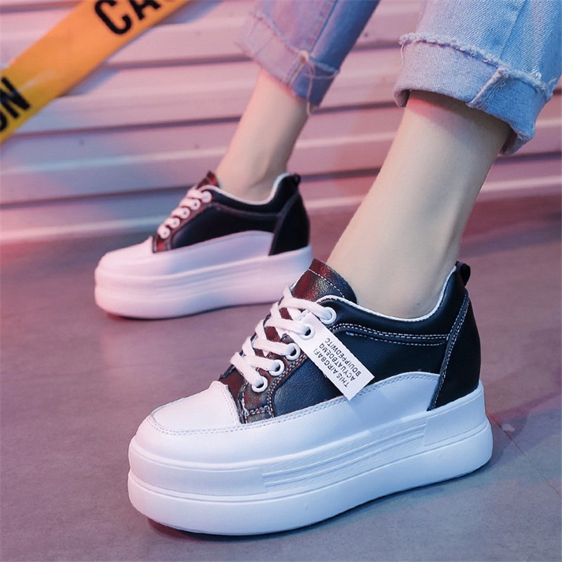 Platform Women Sneakers Autumn Stylish Thick Sole Casual Shoes 8cm Breathable Mesh Walking Shoes Woman Zapatos Mujer New 2022
