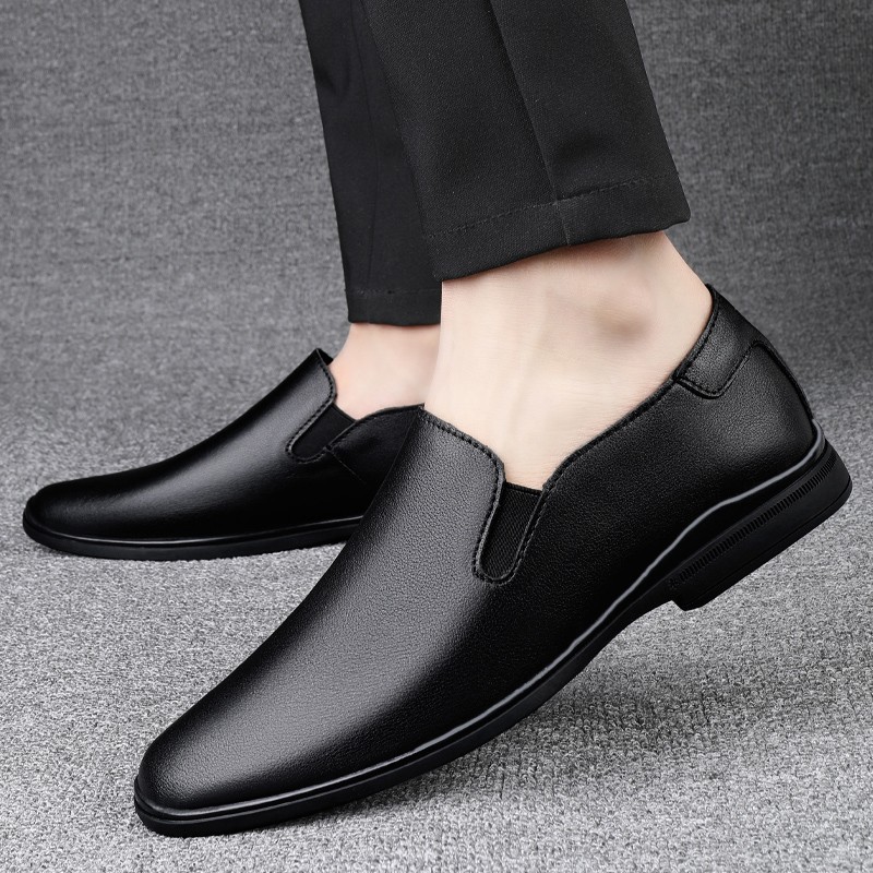 Genuine leather men's casual shoes luxury brand shoes breathable slip on lazy driving shoes high-end fashion shoes