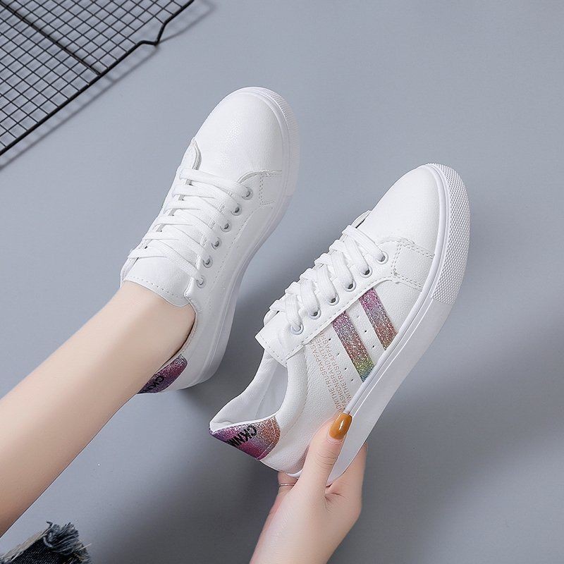 2021 New Fashion Women's Low-cut Casual Couple Platform Little White Shoes Ins Trend Student Tennis Vulcanization Female Sneakers