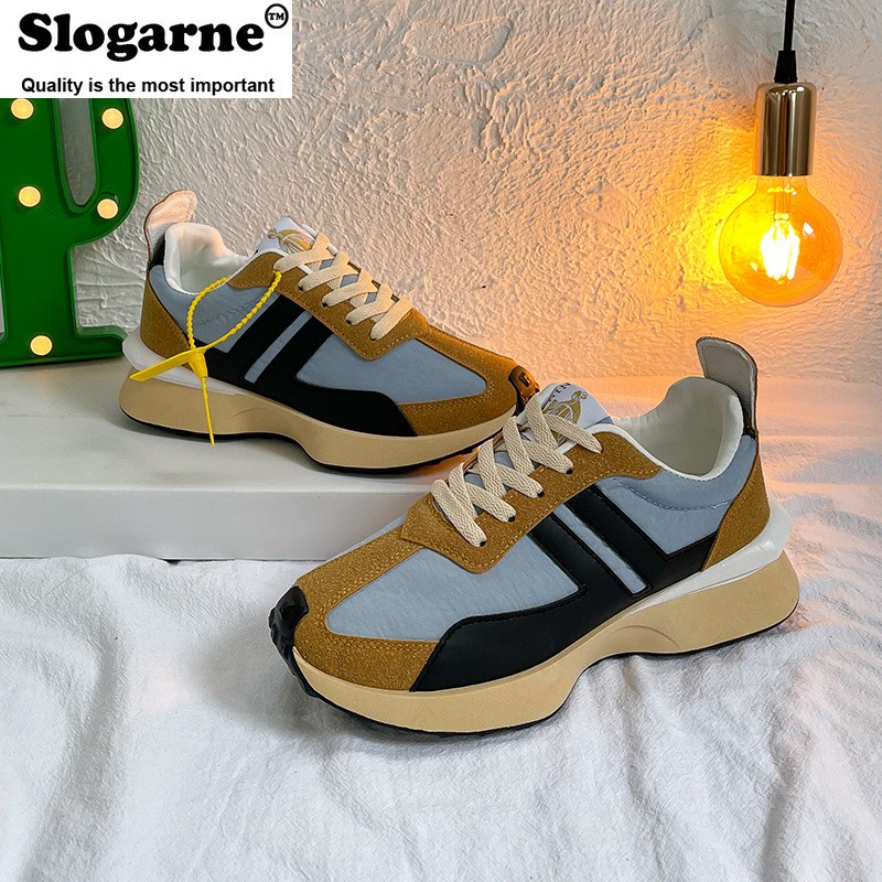 2022 New Women's Spring Leisure Sneakers Students Running Shoes Platform Girl Vulcanize Shoes Mixed Color Casual Sneakers