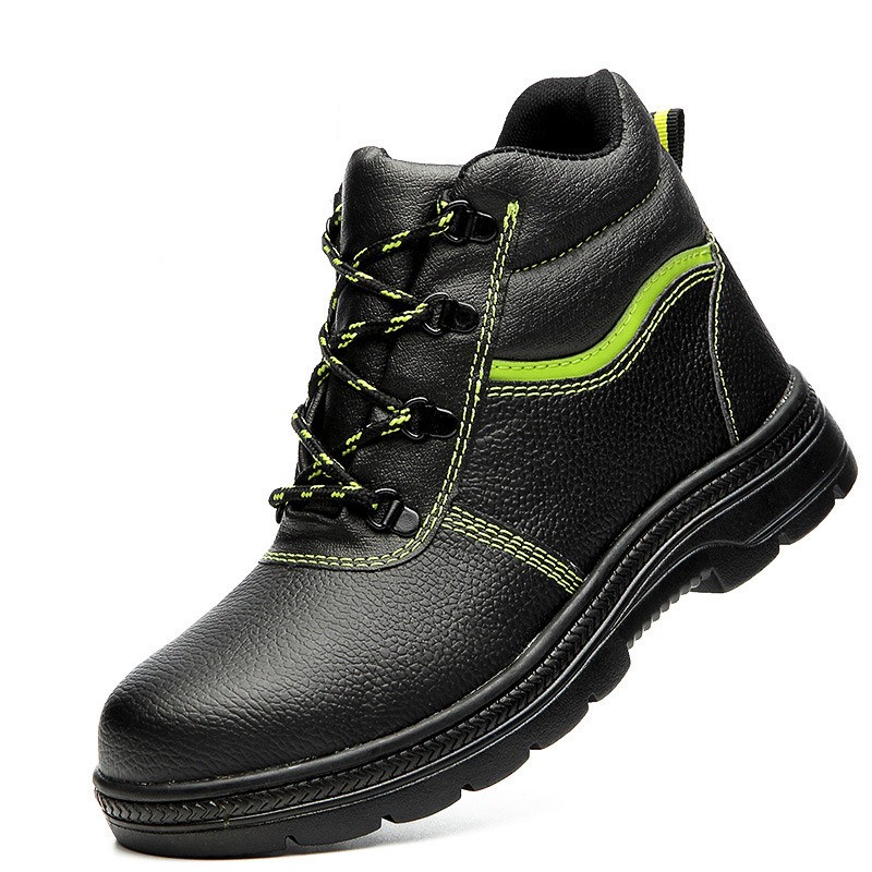 ZYYZYM-Men Steel Safety Boots Plush Work Boots With Puncture Protection For Winter