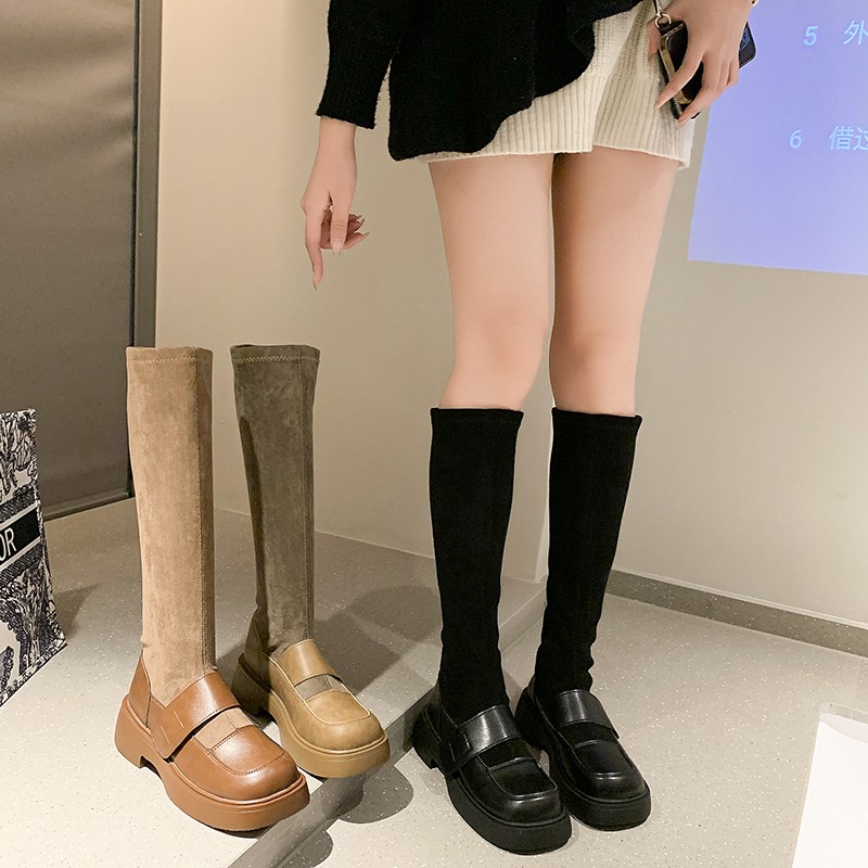 Stretch over the knee boots increased round toe women's boots autumn and winter casual sexy long boots 35-40 women's high boots