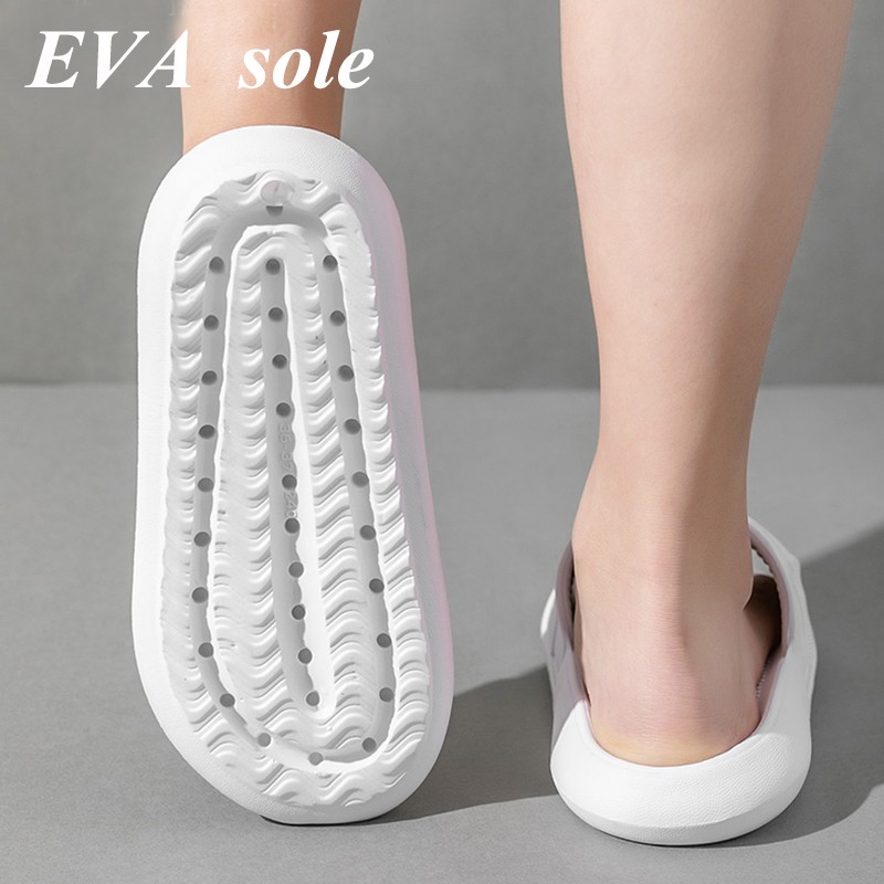 lucifer soft sole home slippers fashion women buckle thick platform sandal woman 2022 summer non-slip flip flops