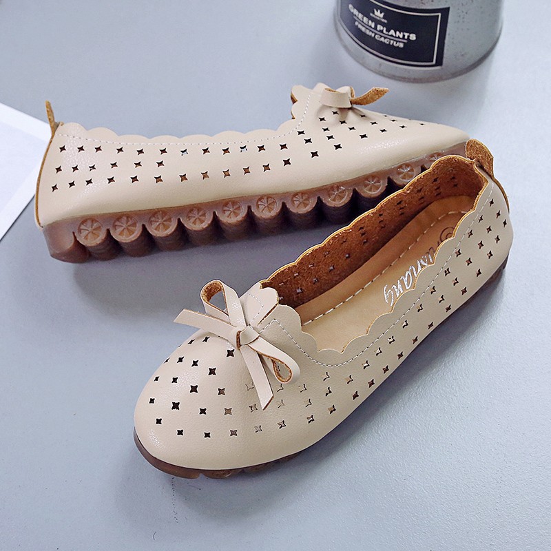 2022 Spring New Summer White Sneakers Women Mesh Flat Shoes Nurse Flats Shoes Casual Ballet Shoes Women 40