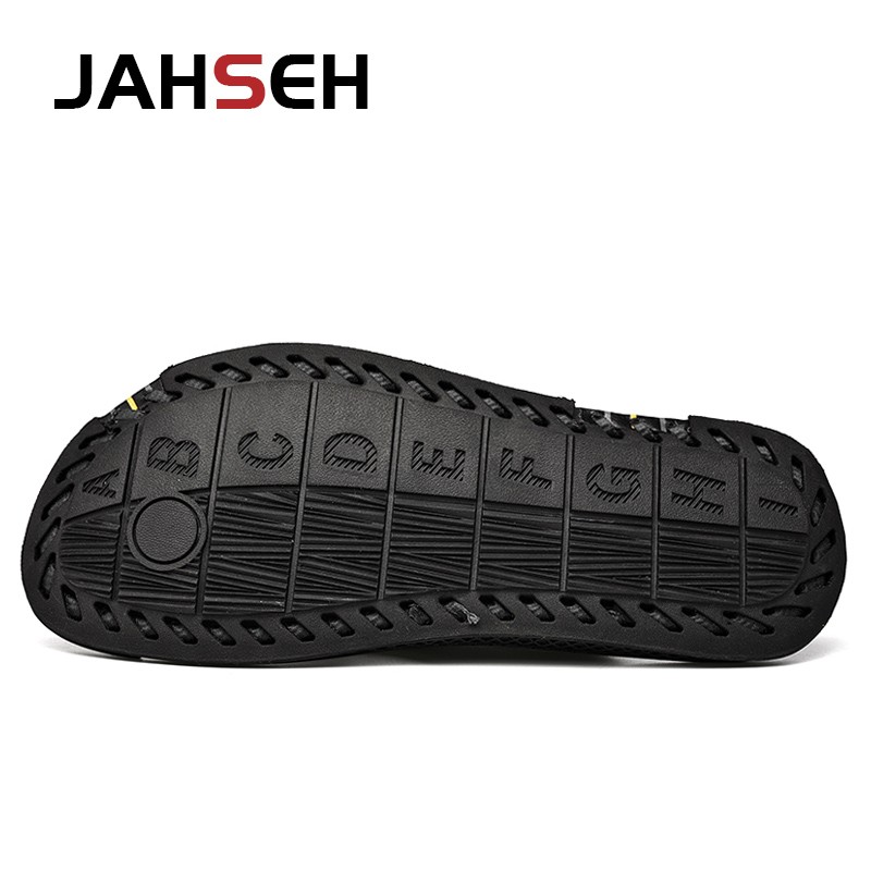 Brand handmade slippers high quality genuine leather men flip flops original design indoor and outdoor soft beach casual shoes