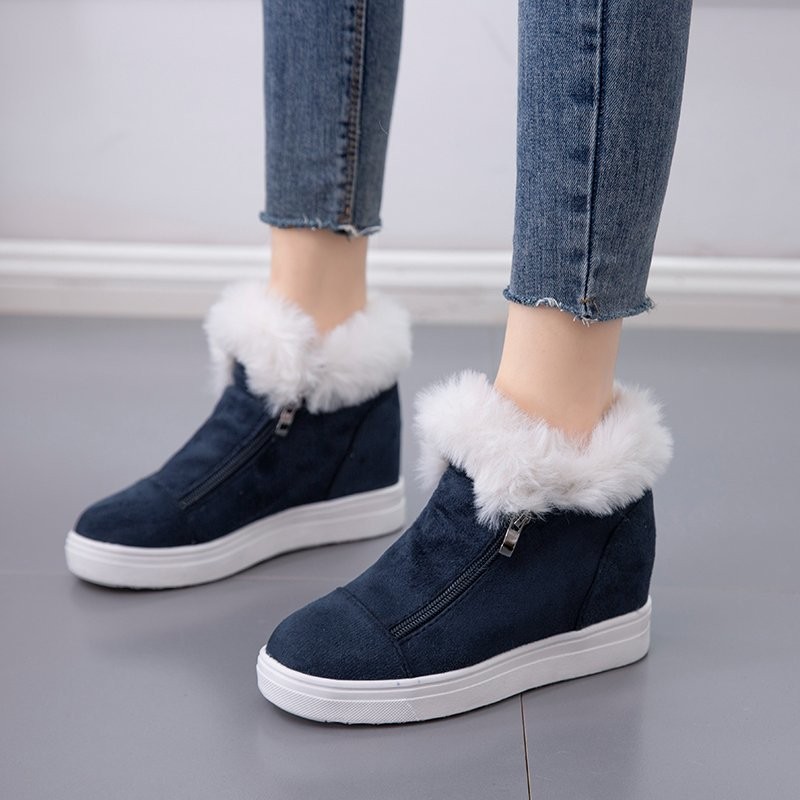 2021 New Women Winter Warm Shoes Korean Version Flat Ankle Casual Shoes Women Platform Female Thicken Shoes Zapatillas De Mujer