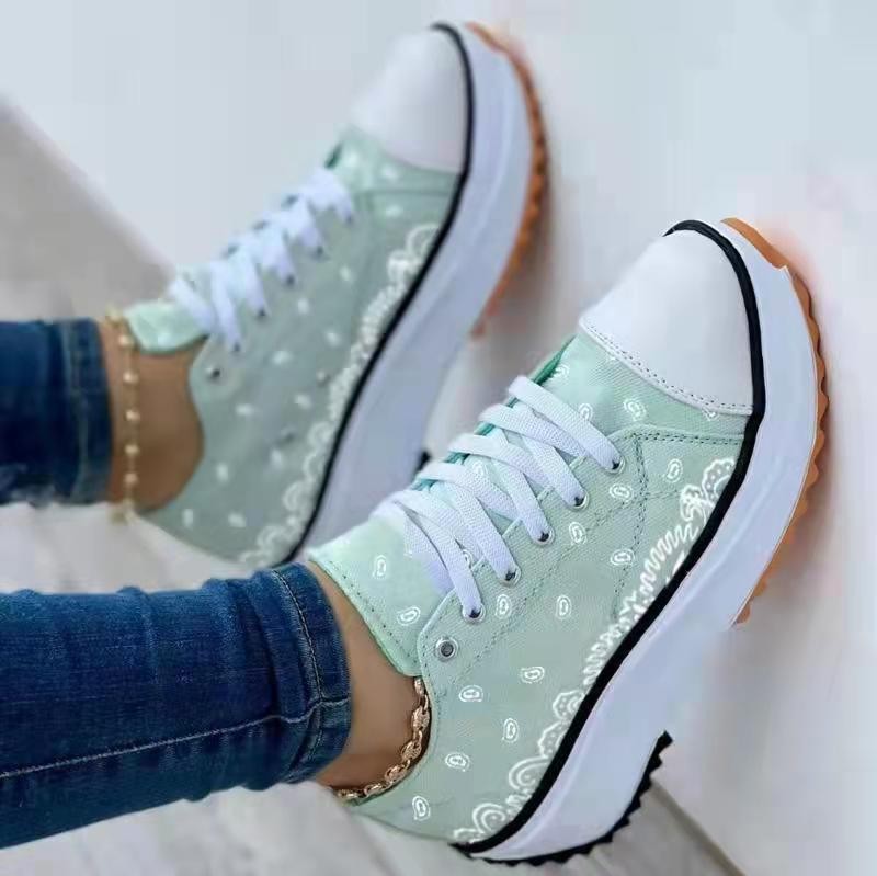 New Women Sneakers Thick Sole Shoes Woman Platform Sneakers Female Casual Sports Shoes Ladies Canvas Shoes Height Increase