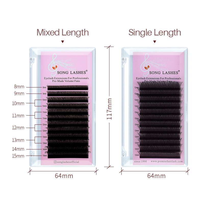 Song Lashes Y Shape Fans Pre-made Eyelash Extensions for Salon Individual Eyelashes C D DD Curl 2D YY Lashes Y Shape Lashes