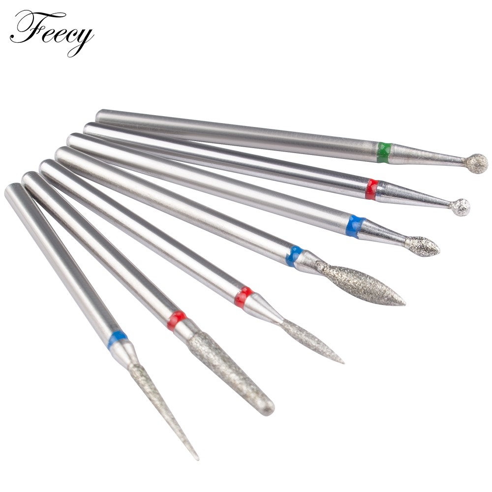 8pcs Diamond Milling Cutter for Manicure Set Nail Drill Bits Accessories Nozzles for Manicure Cutters Pedicure Sanding Nail File