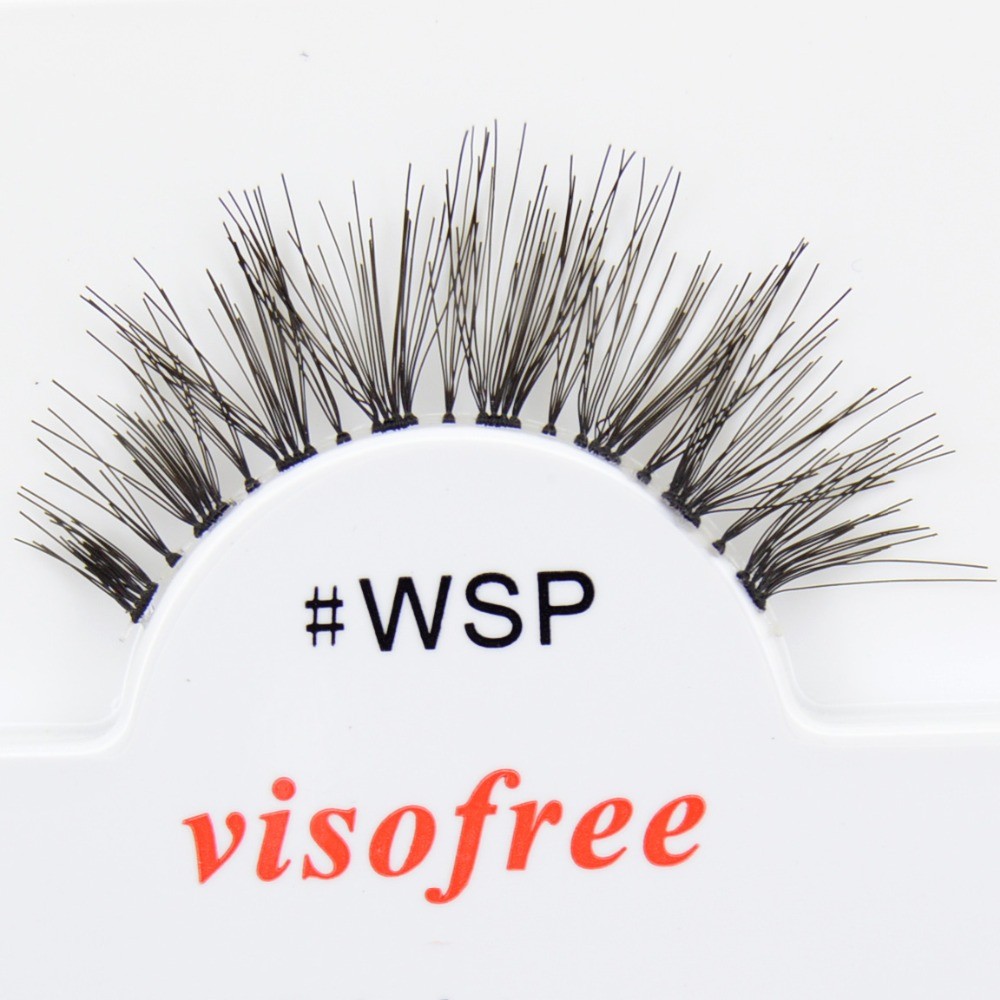 Handmade False Eyelashes 100% Human Hair 12 Pairs Messy Natural Eyelashes maquiagem cilios by Visofree