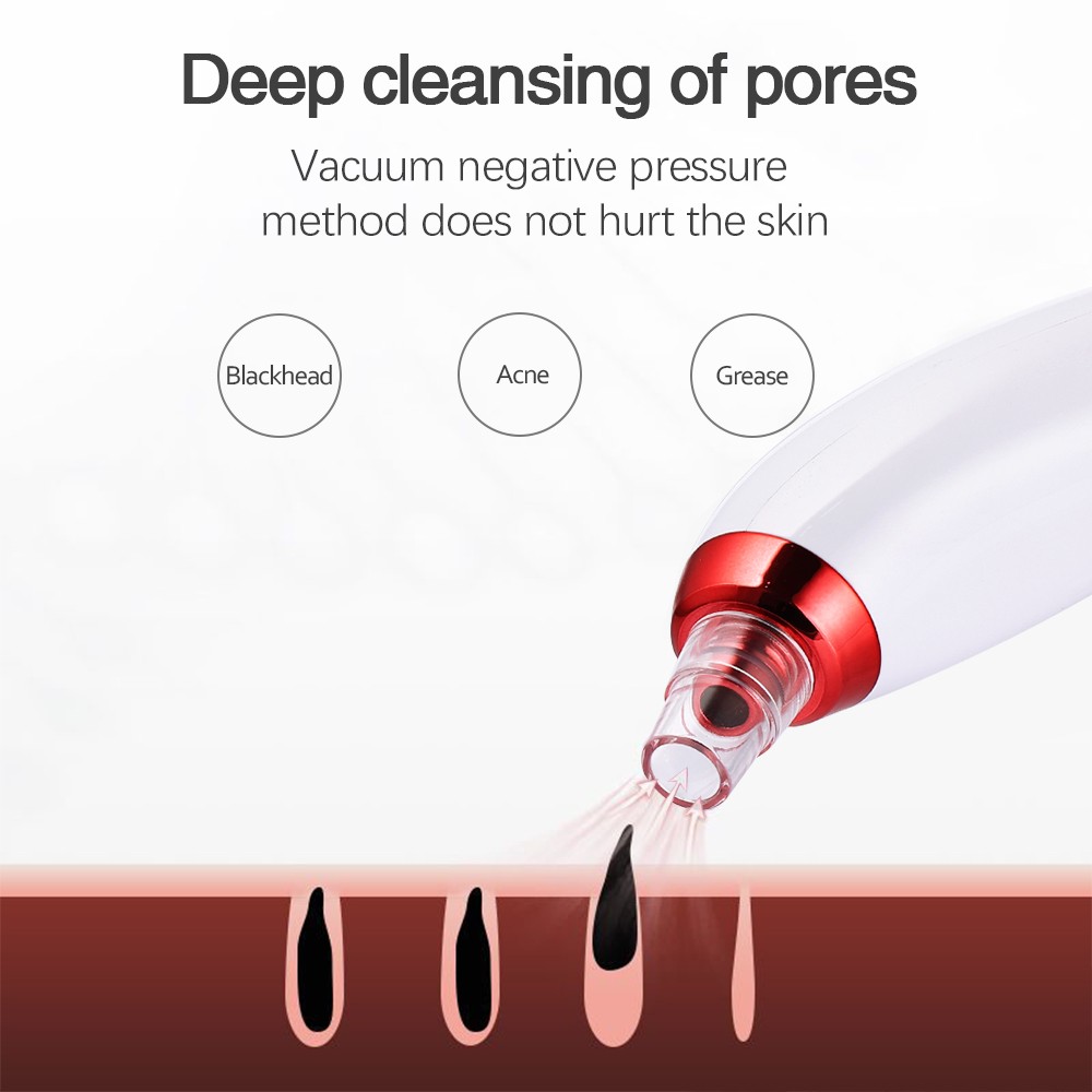 Microcrystal Blackhead Remover Vacuum Suction Facial Pimple Acne Blackhead Remover Facial Pore Cleaner & Sprayer Skin Care Tool