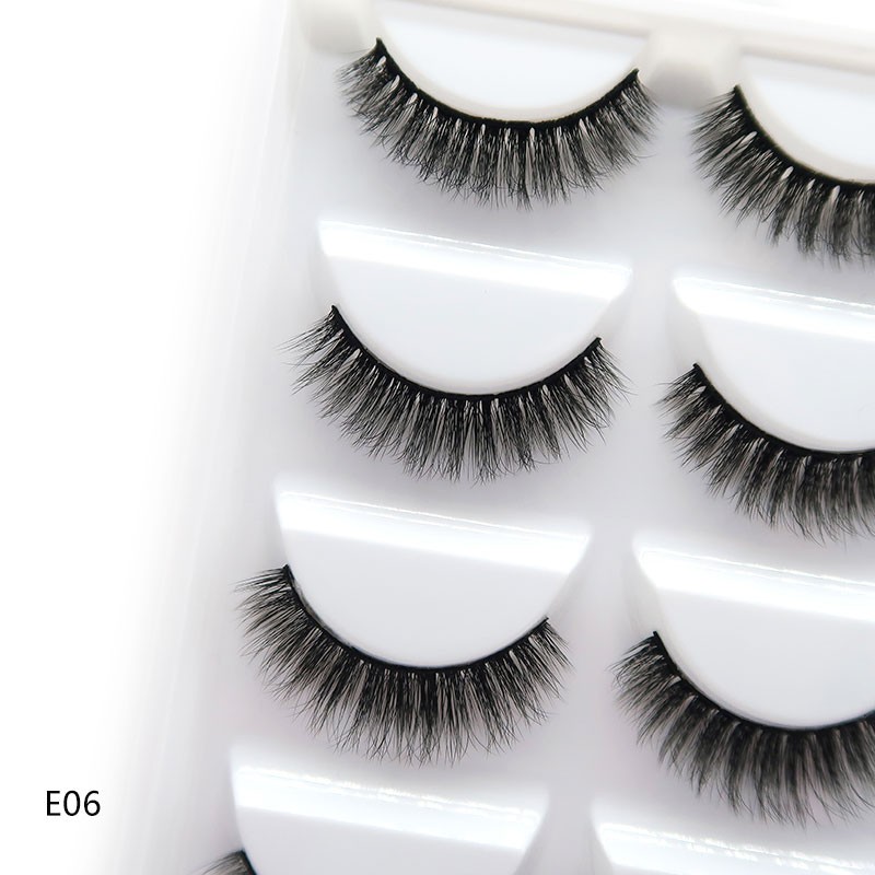 Wholesale 2/5/50 Boxes 3D Mink Eyelashes Natural Thick False Mink Eyelashes Lashes Soft False Eyelashes Wispy Makeup Cilios E01 E08