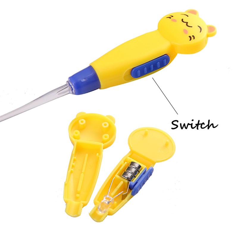 Baby Care Ear Cleaner LED Flashlight Earpick Ear Wax Removal Ear Curette Hygiene Ear Cure Ear Cleaning Tools