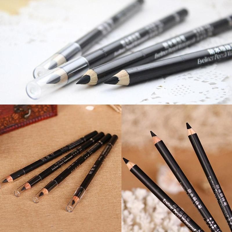 1pc Black Long Lasting Eye Liner Pen Waterproof Eyeliner Smudge-proof Cosmetics Beauty Makeup Tool No Blooming Eyeliner Pencil