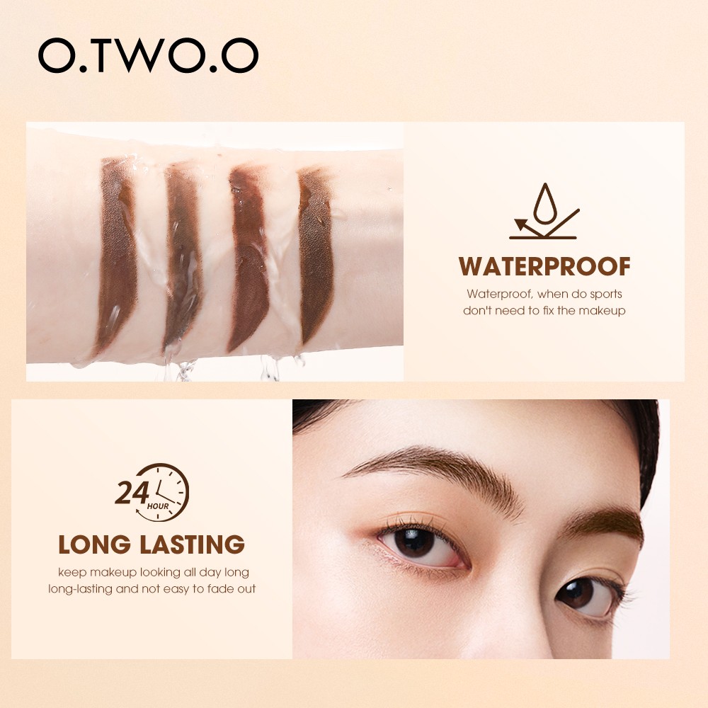 O.TW O.O Eyebrow Pomade Eyebrow Mascara Natural Waterproof Long Lasting Creamy Texture 4 Colors Tinted Sculpted Eyebrow Gel With Brush