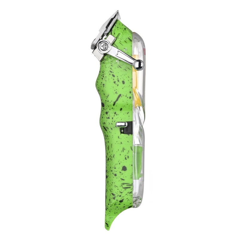 2021 WMARK NG-408 Green Color Transparent Style Professional Rechargeable Cord Clipper and Cordless Hair Trimmer With Fade Blade