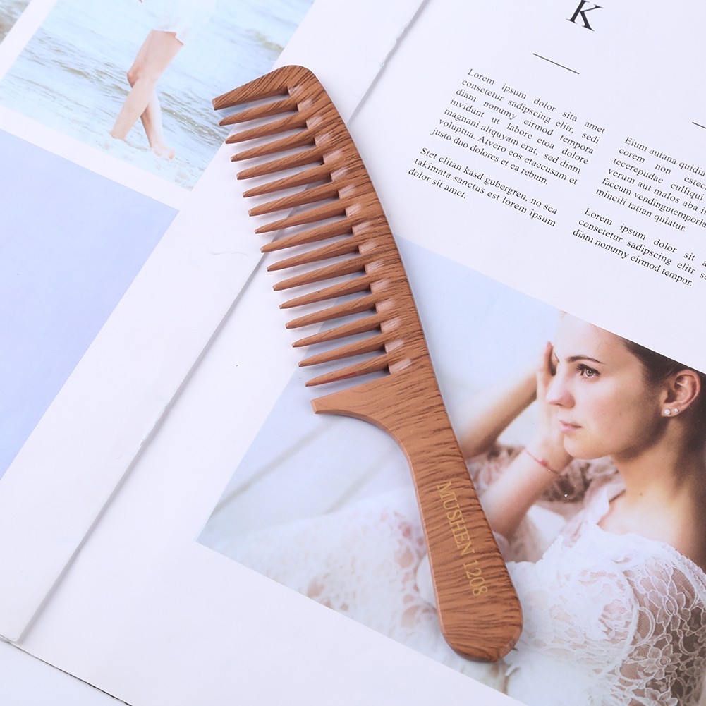 1pc Natural Pear Wooden Comb Scalp Massage Head Anti-static Detangling Head Hair Massage Combs Hair Styling Tools