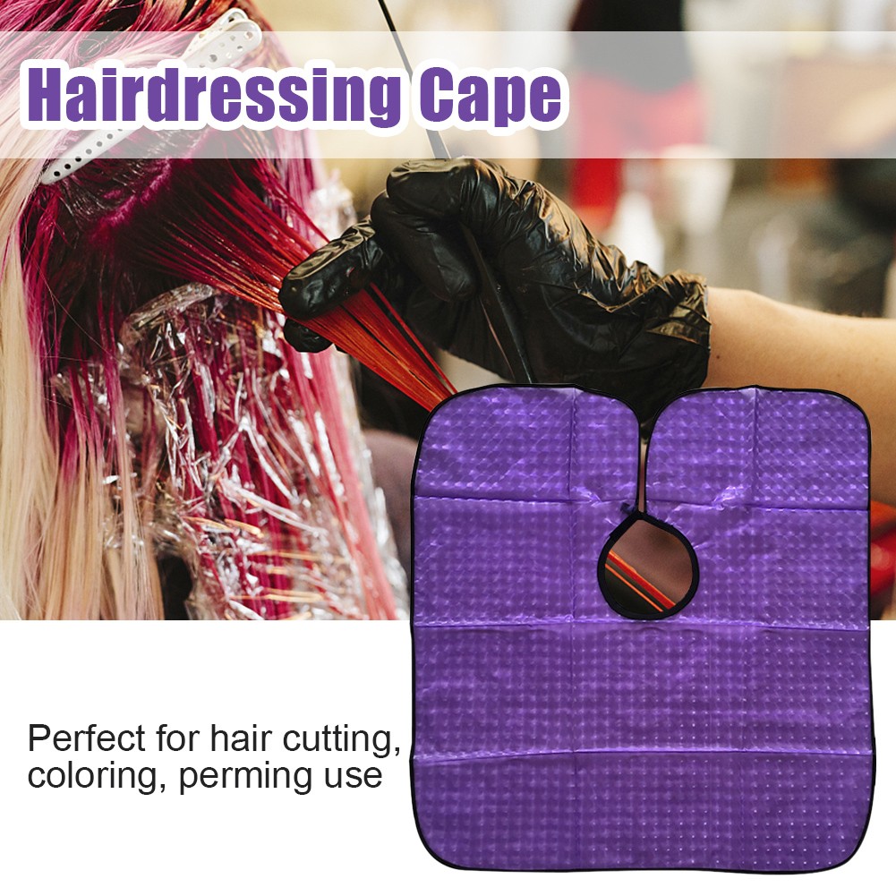 Durable Hairdressing Cape Anti Static Smooth Coloring Easy Clean Salon Apron Perming Hair Cut Waterproof Cloth Solid