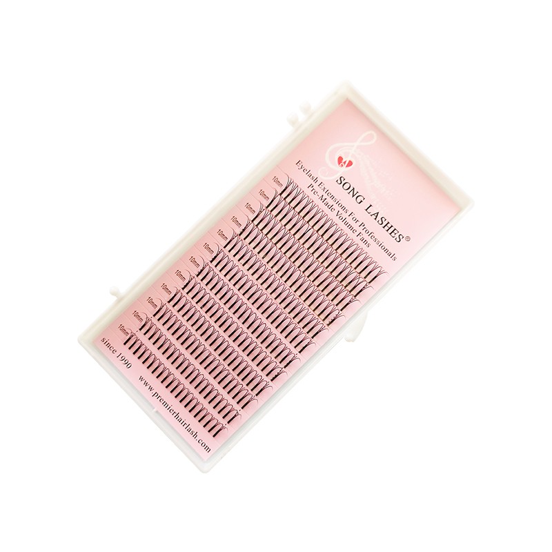 song lashes 0.15mm 0.20mm thickness long stem premade fans 2D 3D volume lashes eyelash extension premade volume fans