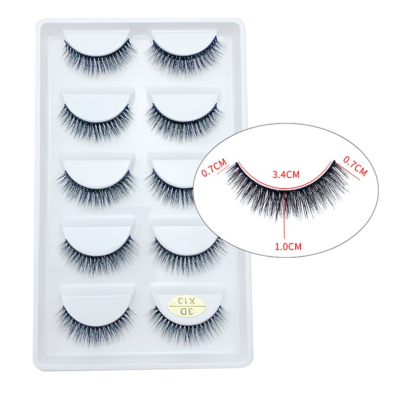 Wholesale Eyelashes 2/5/50 Boxes Faux 3D Mink Lashes Natural Thick False Eyelashes Mink Lashes Soft Lashes Wispy Makeup Cilios New