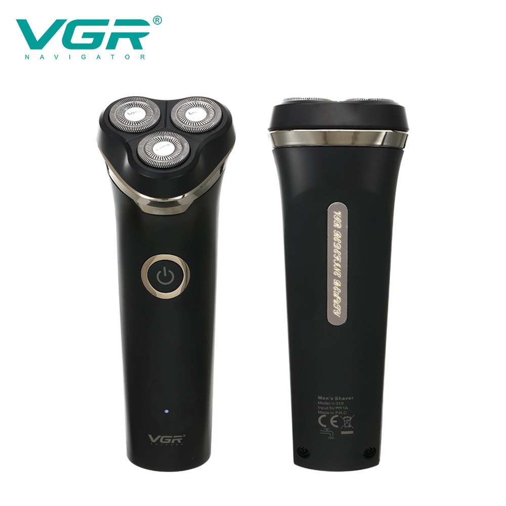 VGr New Magnetic Suction Three Head Shaver Shaver For Men Rechargeable Beard Trimmer V-319 Electric Hair Trimmer Clipper Machines