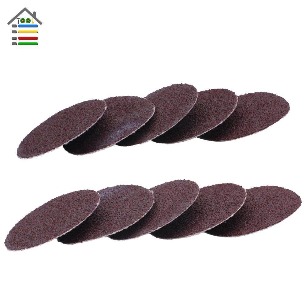 25pcs 50mm Sanding Disc For Roloc Polishing Pad Plate 2 Inch Sander Paper Disc Grinding Wheel Abrasive Tools 60 80 100 120 Grit