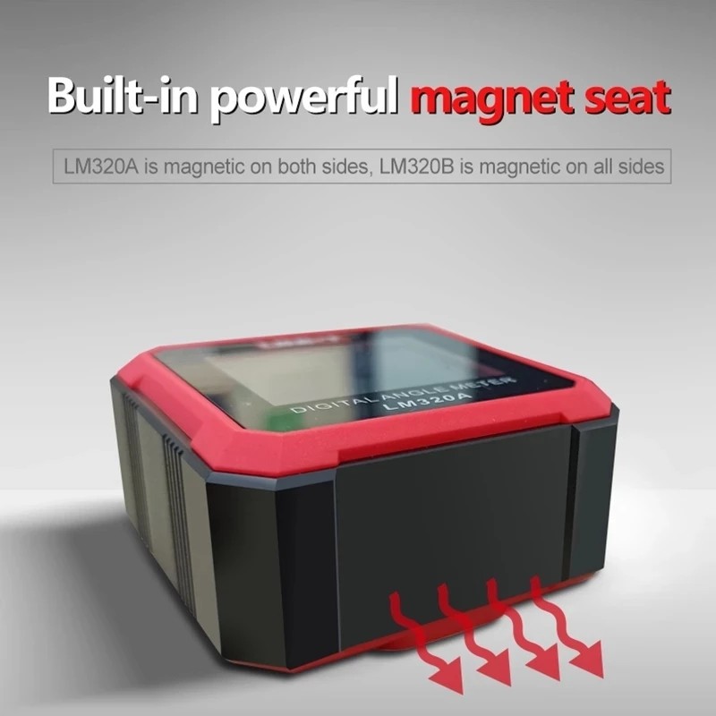 UNI-T LM320A LM320B الإلكترونية زاوية متر الرقمية المنقلة المغناطيسي الميل زاوية اختبار شطبة صندوق أدوات قياس