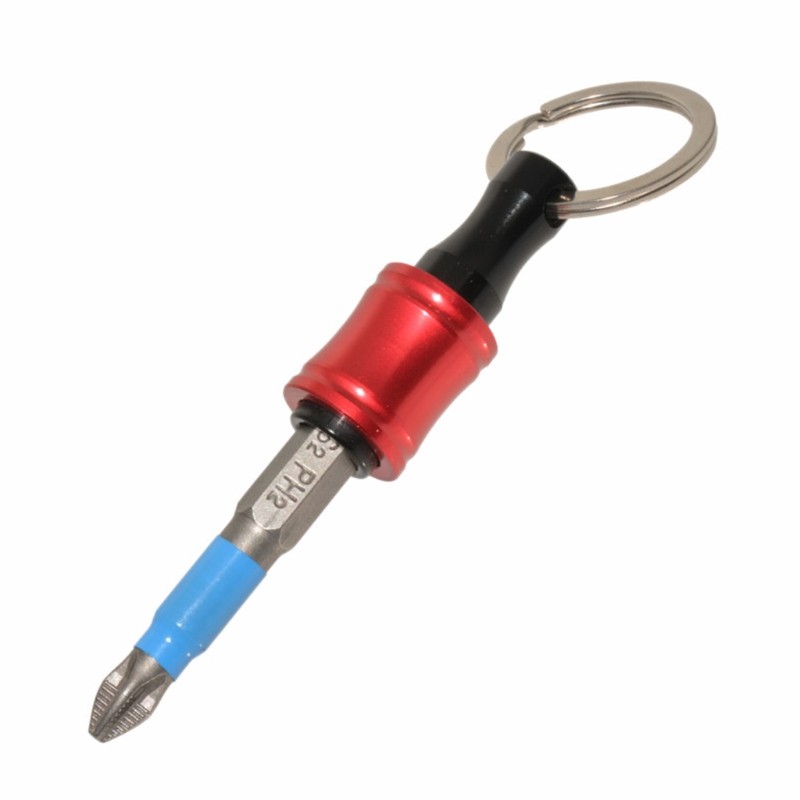 6pcs 1/4 inch head screwdriver machine bits holder extension bar screw drill adapter quick release keychain