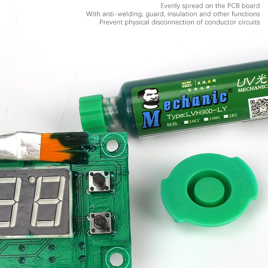 ميكانيكي UV قناع اللحام الحبر بغا PCB اللوحة الطلاء الأزرق الأحمر الأصفر الأبيض الزيت الاخضر تدفق اللحام منع تآكل الانحناء