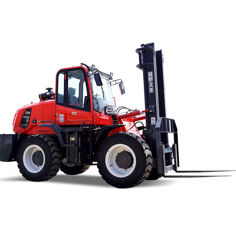 China 4x4 drive off-road forklift four wheels drive all forklift 6M handling equipment applicable warehouse handling