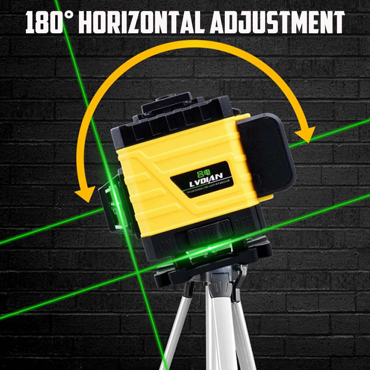 16 Line 4D 360 Laser Leveling Laser Level Green Laser Level Self Leveling Vertical Horizontal Measuring Tool