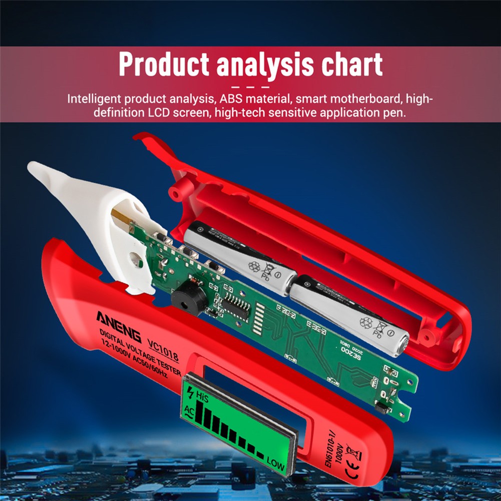 ANENG - VC1018 Smart Digital Tester Non-contact Power Tools Sensor AC Voltage Meter 12V-1000V