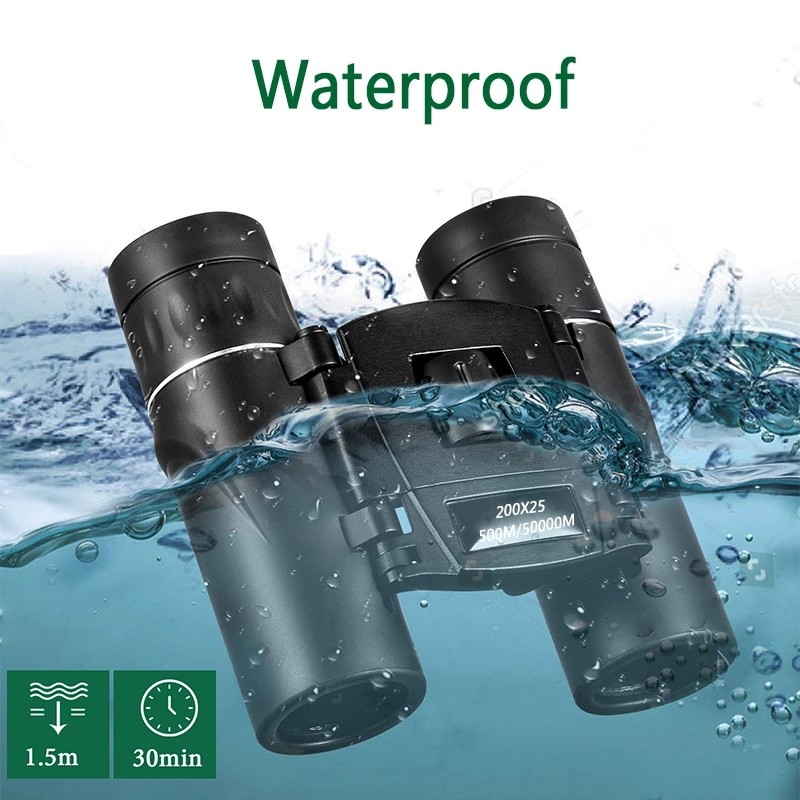 500X25 50000m Portable Zoom HD Professional Powerful Binoculars Long Range Monocular Telescope Low Night Vision Hunting Tourism