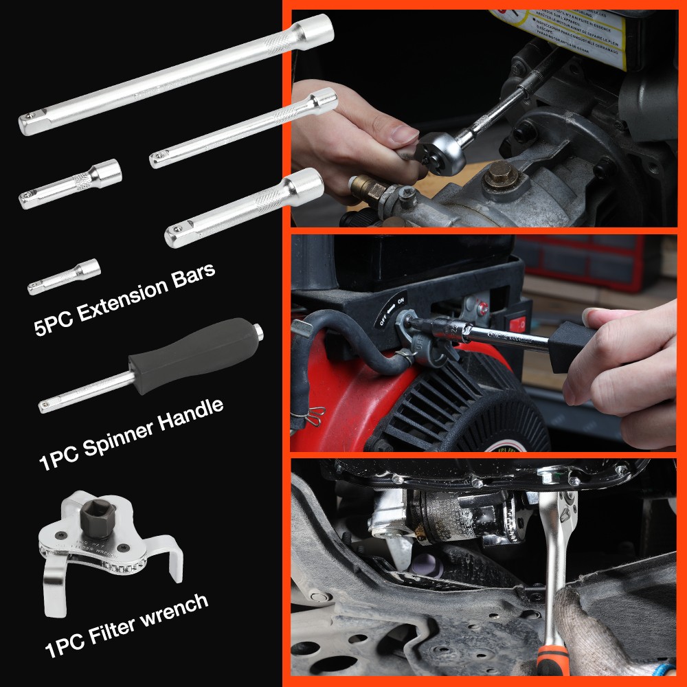 Valomax 27-122pcs Hand Tool Sets Car Repair Tool Set Mechanical Toolbox For Home Socket Wrench Set Ratchet Screwdriver Kit